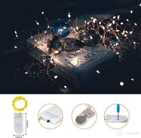 img 3 attached to 🔋 Premium 16 Pack Battery Operated Fairy Lights for DIY Crafts: Waterproof 6.56ft 20 LED Fairy Lights for Bedrooms, Parties, Weddings, and More!