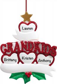 img 4 attached to 2022 Personalized Grandkids Ornament - Unique Grandma & Grandpa Gifts From 4 Grandchildren - Charming Polyresin Family Christmas Ornaments For Grandparents