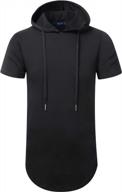 aiyino men's stylish hip hop hoodies: short/long sleeves and longline cut logo