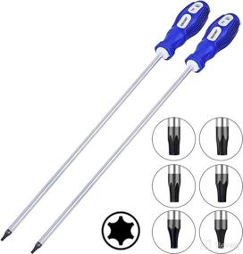 img 1 attached to 🔧 IEBUOBO Extra Long Torx Screwdrivers Set, 12-inch Length T10-T30, with Long Star Screwdrivers, Set including Magnetizer/Demagnetizer Tool - 6-Piece