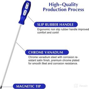 img 3 attached to 🔧 IEBUOBO Extra Long Torx Screwdrivers Set, 12-inch Length T10-T30, with Long Star Screwdrivers, Set including Magnetizer/Demagnetizer Tool - 6-Piece