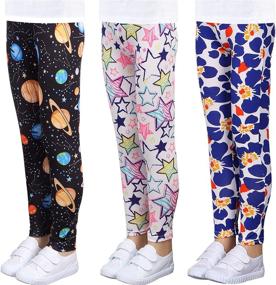 img 3 attached to LUOUSE Toddler Stretch Athletic Leggings Girls' Clothing : Leggings