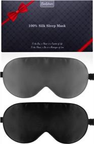 img 4 attached to 2 Packs 100% Real Natural Silk Eye Mask - Adjustable Straps, Reduce Puffy Eyes & Summer Travel Ready!