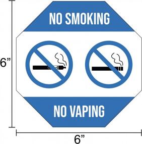 img 3 attached to Milcoast No Smoking No Vaping Removable Reusable Static Cling Window Stickers - 6 Inches, Waterproof, For Home Or Business Use - 4 Pack