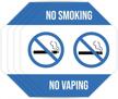 milcoast no smoking no vaping removable reusable static cling window stickers - 6 inches, waterproof, for home or business use - 4 pack logo