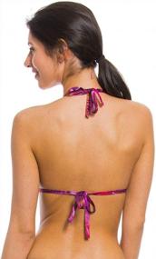 img 3 attached to Amalfi Purple Tan-Through Bikini Top By Kiniki For Continuous Tanning