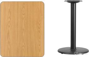 img 1 attached to Flash Furniture Rectangular Walnut Laminate Furniture better for Kitchen Furniture