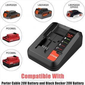 img 3 attached to Зарядное устройство для литиевых аккумуляторов Energup 20 В, совместимое с Black And Decker LBXR20, LBXR2030, LB2X4020 и кабелем Porter PCC680L, PCC681L, PCC682L, PCC685L и PCC685LP