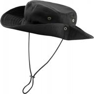 faleto outdoor boonie hat: wide brim, breathable & perfect for safari fishing! logo