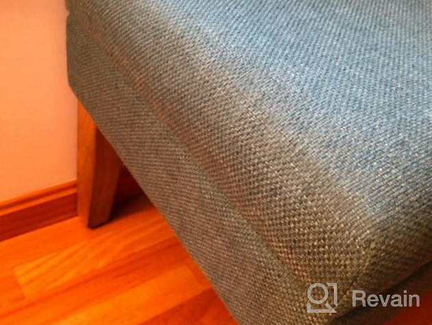 img 1 attached to Teal Upholstered Home Decor Storage Ottoman Bench For Living Room & Bedroom Furniture - Homepop review by Michelle Wilson
