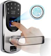 ardwolf a60 keyless entry fingerprint lock: right-handle autolock 304 stainless steel smart door lock w/ keys for homes & garages logo