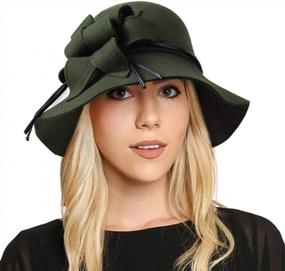 img 2 attached to Stay Elegant With FORBUSITE Wool Felt Cloche Dress Hats For Women - Perfect For Winter & Church!