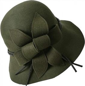 img 1 attached to Stay Elegant With FORBUSITE Wool Felt Cloche Dress Hats For Women - Perfect For Winter & Church!