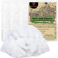 high resilience polyester fiber fill for diy crafts and stuffed toys - 400g/14.1oz white stuffing logo