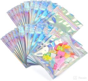 img 4 attached to Resealable Mylar Ziplock Bags Holographic Storage & Organization