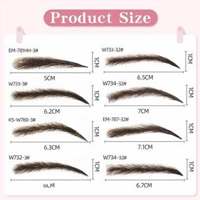 img 1 attached to Natural Looking Handmade Human Hair False Eyebrows For Women - Lace Eyebrows (KS-W731-32#)