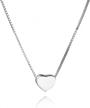 genuine 925 sterling silver heart pendant necklace - simple, sweet and stylish for women and teens logo