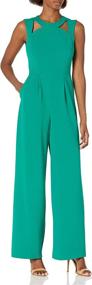 img 2 attached to Calvin Klein Womens Sleeveless Jumpsuit Women's Clothing ~ Jumpsuits, Rompers & Overalls
