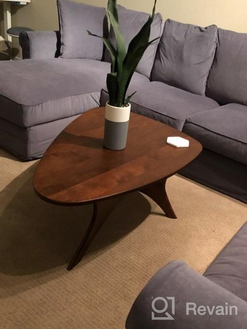 img 1 attached to INK+IVY Blaze Mid-Century Modern Style Wood Side Table - Pecan Accent Tables For Living Room - 1 Piece Small End Table. review by Jeff Robeson