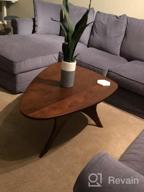 img 1 attached to INK+IVY Blaze Mid-Century Modern Style Wood Side Table - Pecan Accent Tables For Living Room - 1 Piece Small End Table. review by Jeff Robeson