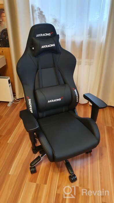 img 1 attached to 🎮 AKRACING Premium Gaming Computer Chair - Black 2, Imitation Leather Upholstery review by Barbara Knap ᠌