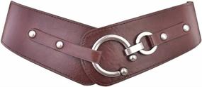 img 4 attached to Talleffort Elastic Stretch Fashion Leather Women's Accessories via Belts