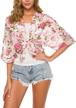 women's floral kimono cardigan beach cover up long flowy loose tops logo