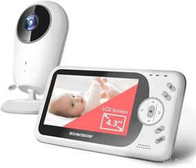 img 4 attached to Boavision VB608 Video Baby Monitor: Wireless 2.4Ghz Camera & Audio, 4.3 inch IPS Screen, Night Vision, Talk Back, Temperature Monitor, Lullabies & More
