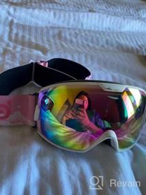 img 5 attached to Молодежные лыжные очки Odoland с двойной линзой S2, защитой от запотевания и ультрафиолетовым излучением UV400 для катания на сноуборде и лыжах
