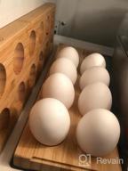 img 1 attached to Rustic Wooden Egg Holder Countertop With 2 Trays - Franluca EggNesto - Stackable 24 Egg Rack For Fresh Eggs - Perfect For Deviled Eggs - Chicken Egg Tray - 12.5X4X0.75 In. review by Ricky Rey