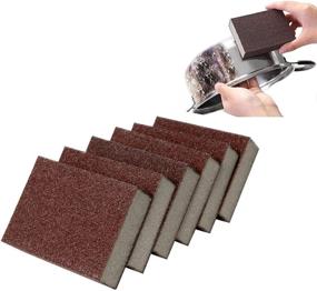 img 4 attached to Nano Carborundum Sponge 6pcs: Advanced Kitchen 🧽 Cleaning Sponges for Efficient Pot and Metal Scrubbing