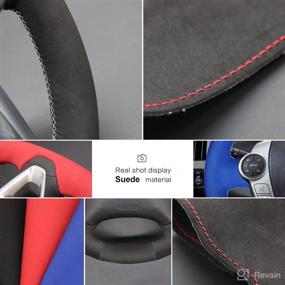 img 3 attached to 🚗 Enhance Your Honda Civic 8 Steering Wheel with MEWANT's Custom Genuine Leather Cover – 2006-2011 DIY Hand Sewing Solution