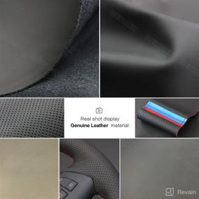 img 2 attached to 🚗 Enhance Your Honda Civic 8 Steering Wheel with MEWANT's Custom Genuine Leather Cover – 2006-2011 DIY Hand Sewing Solution