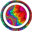 for u designs abstract tie dye print steering wheel covers for women logo