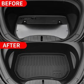 img 3 attached to 🔝 Premium Kingna Front Trunk Mat - All Weather Cargo Liner for 2021-2022 Tesla Model 3 - Must-Have Tesla Model 3 Accessory