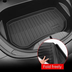 img 1 attached to 🔝 Premium Kingna Front Trunk Mat - All Weather Cargo Liner for 2021-2022 Tesla Model 3 - Must-Have Tesla Model 3 Accessory