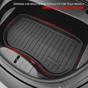 img 2 attached to 🔝 Premium Kingna Front Trunk Mat - All Weather Cargo Liner for 2021-2022 Tesla Model 3 - Must-Have Tesla Model 3 Accessory