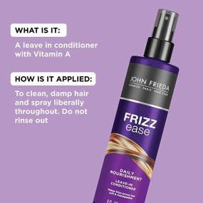 img 1 attached to Say Goodbye To Frizz With John Frieda Frizz Ease Nourishing Leave-In Conditioner And Heat Protectant - 2 Pack (8 Oz Each)