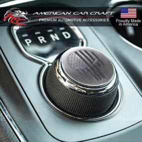 img 4 attached to 🚘 Dial Shifter Trim Plates: Etched Brushed Stainless with Patriot Skull Design