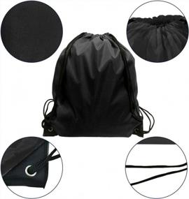 img 3 attached to GoodtoU Drawstring Bags 24 Pcs Draw String Sport Bag Cinch Bag Drawstring Backpack Kids(Red Black)