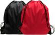 goodtou drawstring bags 24 pcs draw string sport bag cinch bag drawstring backpack kids(red black) logo
