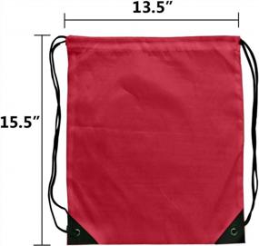 img 2 attached to GoodtoU Drawstring Bags 24 Pcs Draw String Sport Bag Cinch Bag Drawstring Backpack Kids(Red Black)