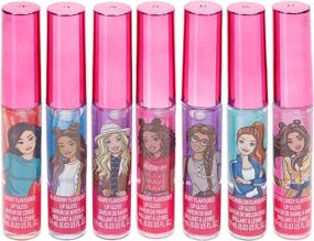 img 3 attached to Стань сияющей с Барби: набор из 7 блесков для губ для девочек - идеально подходит для ночевок и вечеринок!
