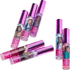 img 1 attached to Get Sparkly With Barbie: 7 Piece Lip Gloss Set For Girls - Perfect For Sleepovers And Parties!