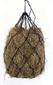 img 4 attached to 🐴 B BLOOMOAK 40" Slow Feeder Hay Bag Equestrian Feeding Supplies (Black 4" Hole) (1 pcs) - Horse Hay Net