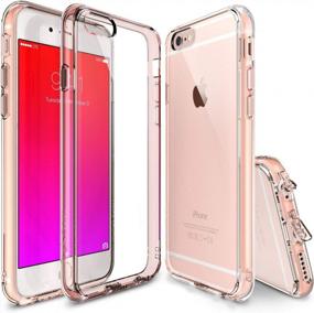 img 4 attached to Rose Gold Ringke Fusion Case For IPhone 6S Plus: Clear PC Back With TPU Bumper, Drop Protection, Shock Absorption Technology, Attached Dust Cap, Compatible With IPhone 6 Plus