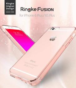 img 3 attached to Rose Gold Ringke Fusion Case For IPhone 6S Plus: Clear PC Back With TPU Bumper, Drop Protection, Shock Absorption Technology, Attached Dust Cap, Compatible With IPhone 6 Plus