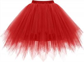 img 4 attached to Step Into The 1950S With HomRain'S Vintage Tutu Skirt - Perfect For Cosplay And Party!
