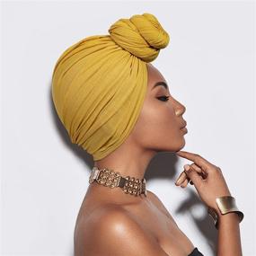 img 2 attached to Chalier Pieces African Stretch Headwraps Women's Accessories via Scarves & Wraps