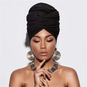 img 3 attached to Chalier Pieces African Stretch Headwraps Women's Accessories via Scarves & Wraps